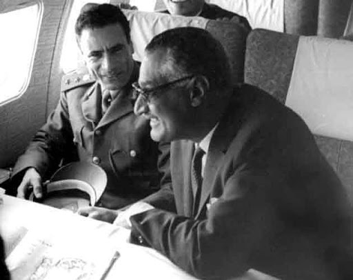 nasser_and_gaddafi_haykal_plane_Dec1970